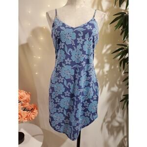 Vtg 90s Y2k Candy Rocket Asymmetrical Hawaiian Dress Junior L Tropical Island